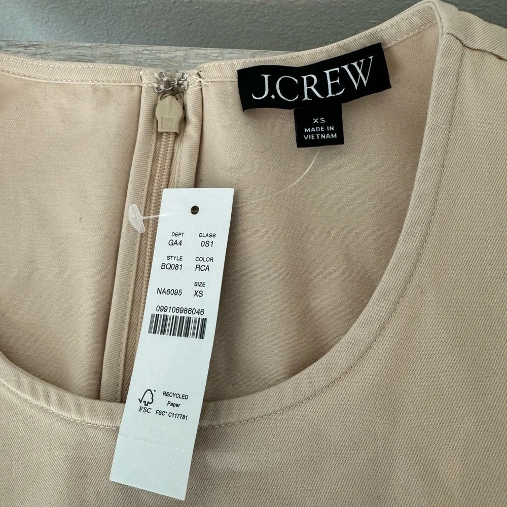 J Crew Pleated Hem Drop Waist Shift Dress Chic Preppy Tennis Sporty NWT XS - Picture 9 of 10